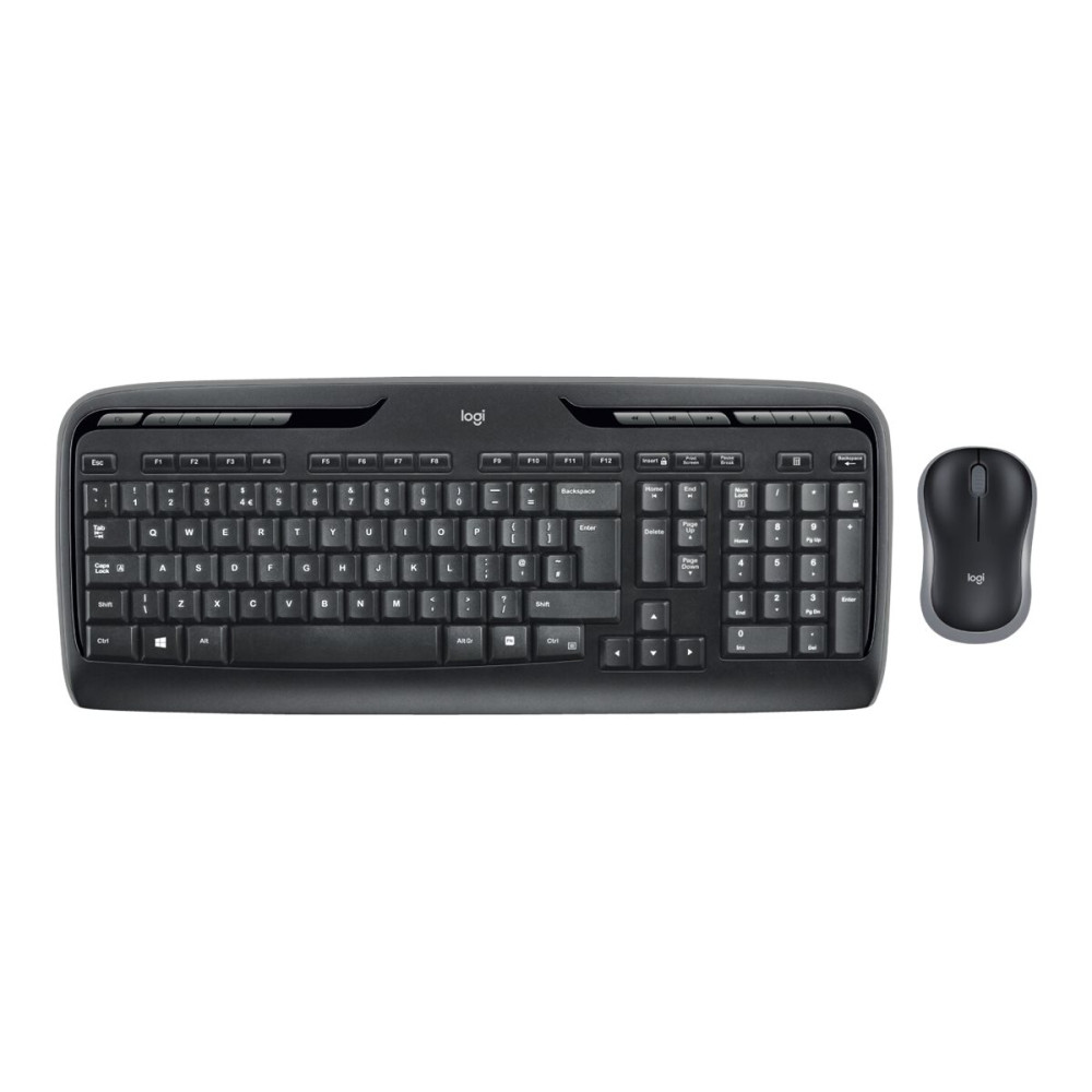 Produktbild för Logitech Wireless Combo MK330 - sats med tangentbord och mus - USA, internationellt - svart Inmatningsenhet