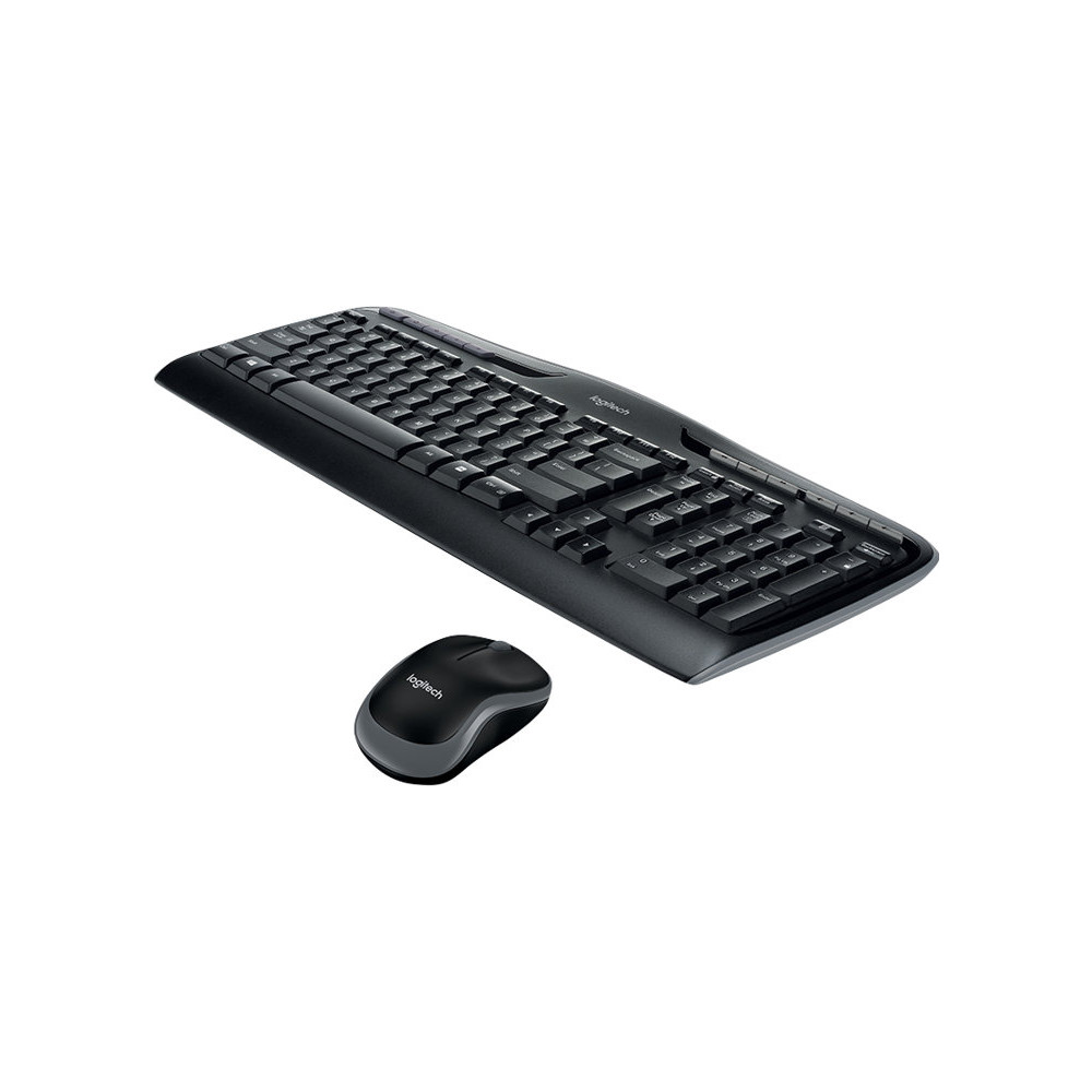 Produktbild för Logitech Wireless Combo MK330 - sats med tangentbord och mus - USA, internationellt - svart Inmatningsenhet