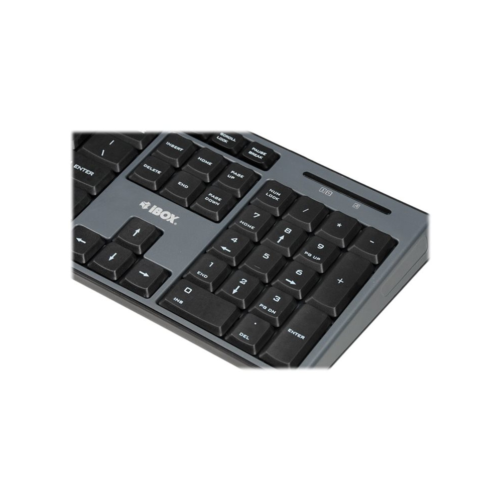Produktbild för iBOX Desktop Kit Pro - sats med tangentbord och mus - QWERTY - svart Inmatningsenhet