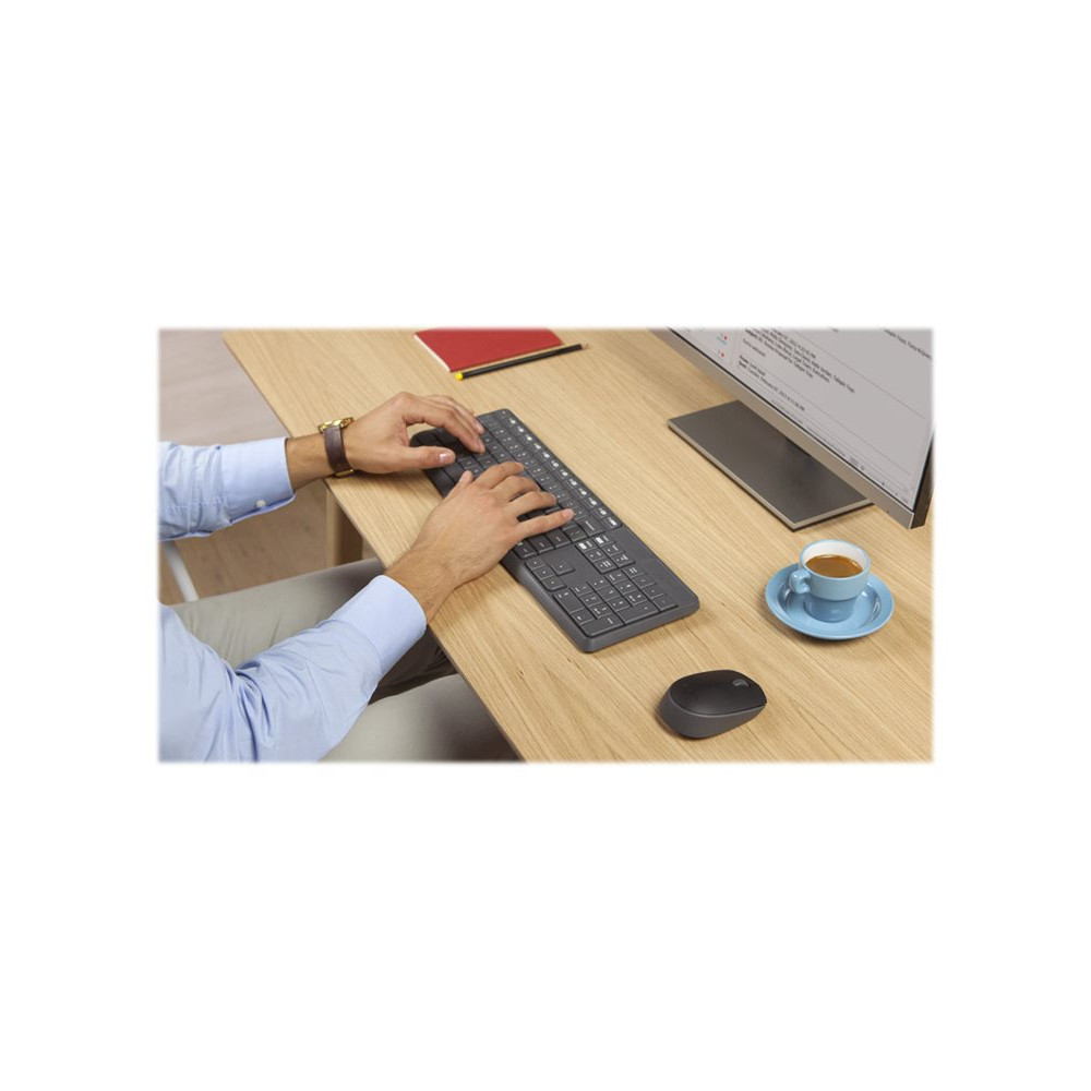 Produktbild för Logitech MK235 - sats med tangentbord och mus - USA, internationellt Inmatningsenhet