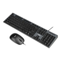 Produktbild för iBOX Desktop Kit - sats med tangentbord och mus - QWERTY - svart Inmatningsenhet