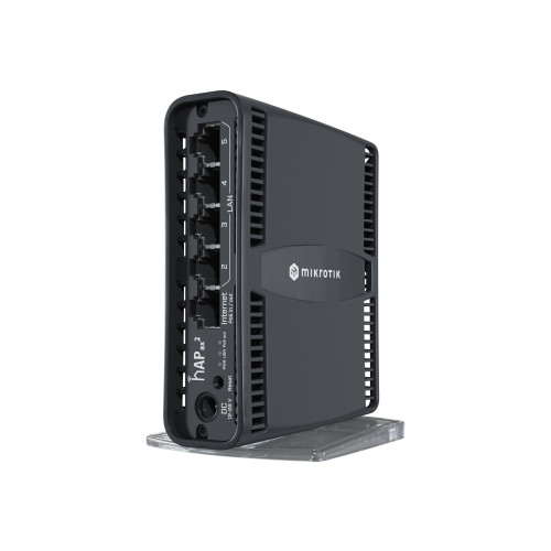 MikroTik MikroTik hAP ax² - trådlös router - Wi-Fi 6 - skrivbordsmodell, väggmonterbar