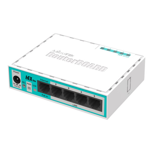 MikroTik MikroTik RouterBOARD hEX lite RB750r2 - router - skrivbordsmodell