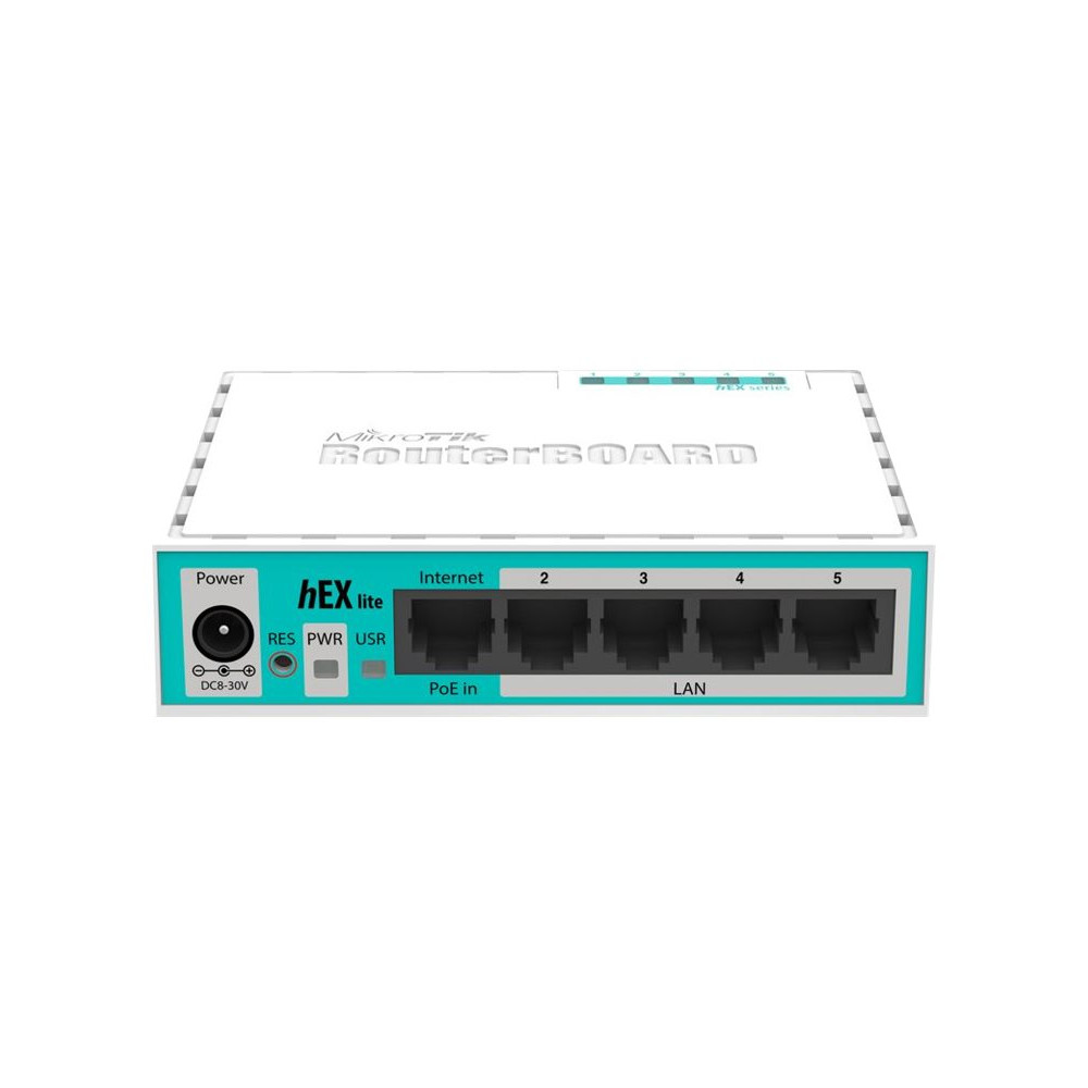 Produktbild för MikroTik RouterBOARD hEX lite RB750r2 - router - skrivbordsmodell