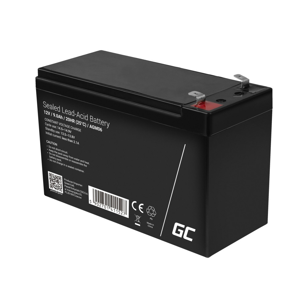 Produktbild för Green Cell - UPS-batteri - Bly-syra - 9 Ah