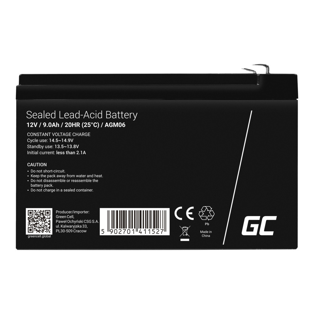 Produktbild för Green Cell - UPS-batteri - Bly-syra - 9 Ah
