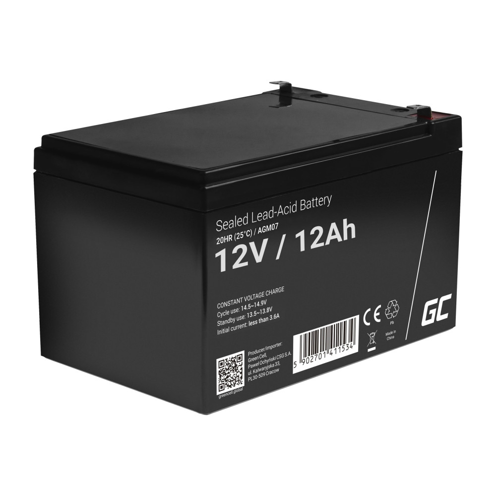 Produktbild för Green Cell - UPS-batteri - Bly-syra - 12 Ah