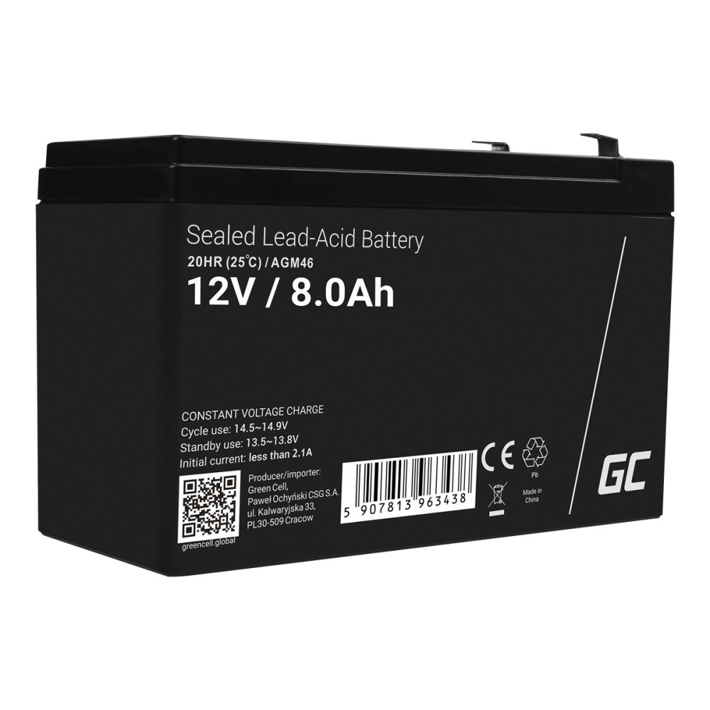 Produktbild för Green Cell - UPS-batteri - Bly-syra - 8 Ah