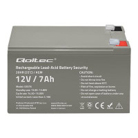 Produktbild för Qoltec - UPS-batteri - AGM-batteri, max. 105A, säkerhet - Bly-syra - 7 Ah
