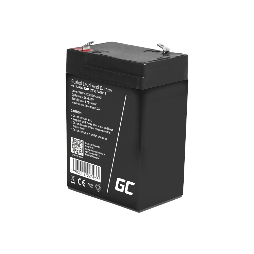 Produktbild för Green Cell - UPS-batteri - Förseglat med blysyra (SLA) - 4 Ah