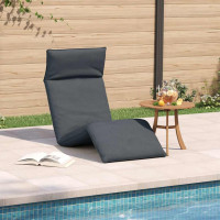 Produktbild för Hopfällbar solstol antracit 175x54x8,5 cm oxfordtyg