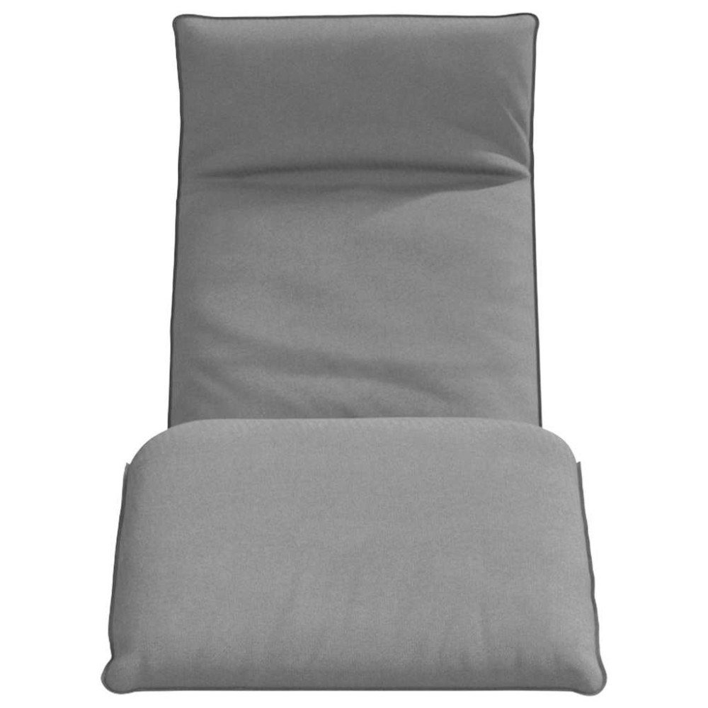 Produktbild för Hopfällbar solstol grå 175x54x8,5 cm oxfordtyg