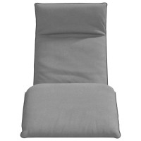 Produktbild för Hopfällbar solstol grå 175x54x8,5 cm oxfordtyg