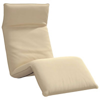 Produktbild för Hopfällbar solstol beige 175x54x8,5 cm oxfordtyg