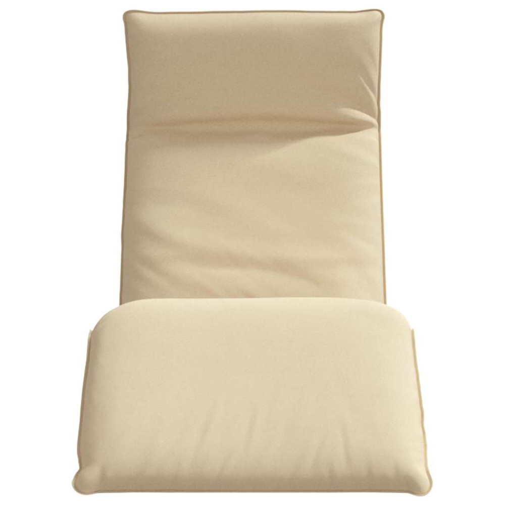 Produktbild för Hopfällbar solstol beige 175x54x8,5 cm oxfordtyg