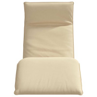 Produktbild för Hopfällbar solstol beige 175x54x8,5 cm oxfordtyg