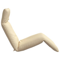 Produktbild för Hopfällbar solstol beige 175x54x8,5 cm oxfordtyg