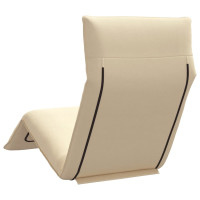 Produktbild för Hopfällbar solstol beige 175x54x8,5 cm oxfordtyg