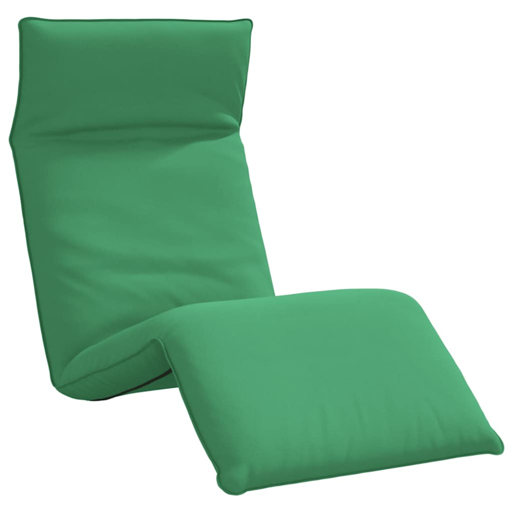 Produktbild för Hopfällbar solstol grön 175x54x8,5 cm oxfordtyg