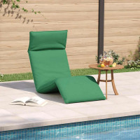 Produktbild för Hopfällbar solstol grön 175x54x8,5 cm oxfordtyg