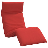 Produktbild för Hopfällbar solstol röd 175x54x8,5 cm oxfordtyg