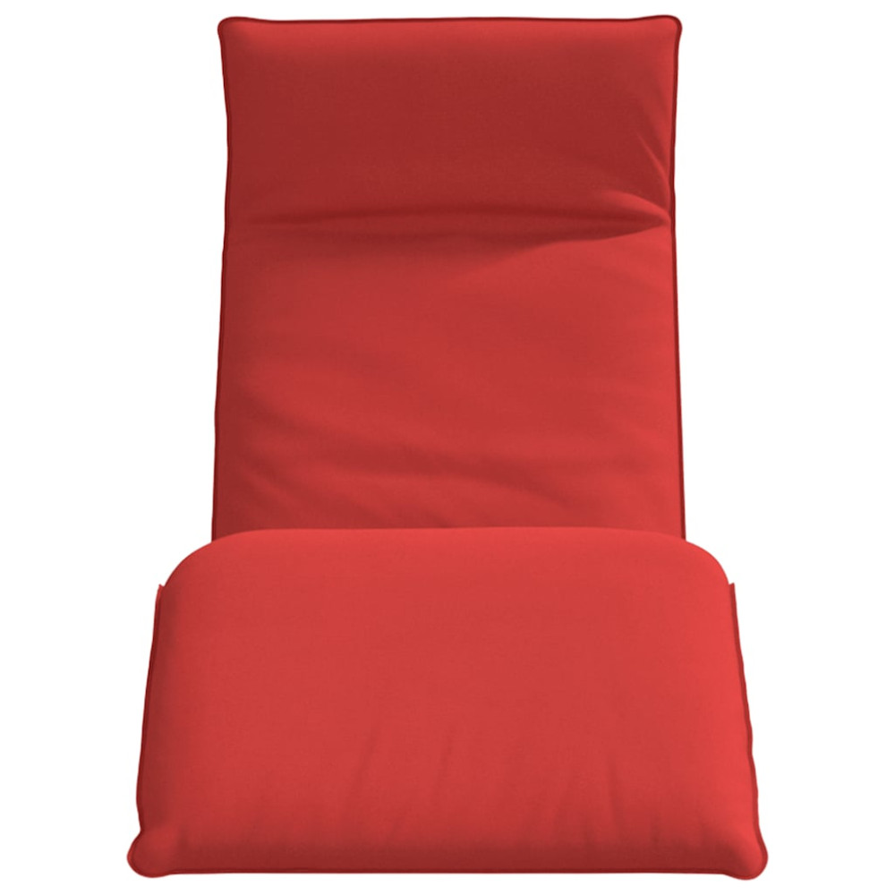 Produktbild för Hopfällbar solstol röd 175x54x8,5 cm oxfordtyg