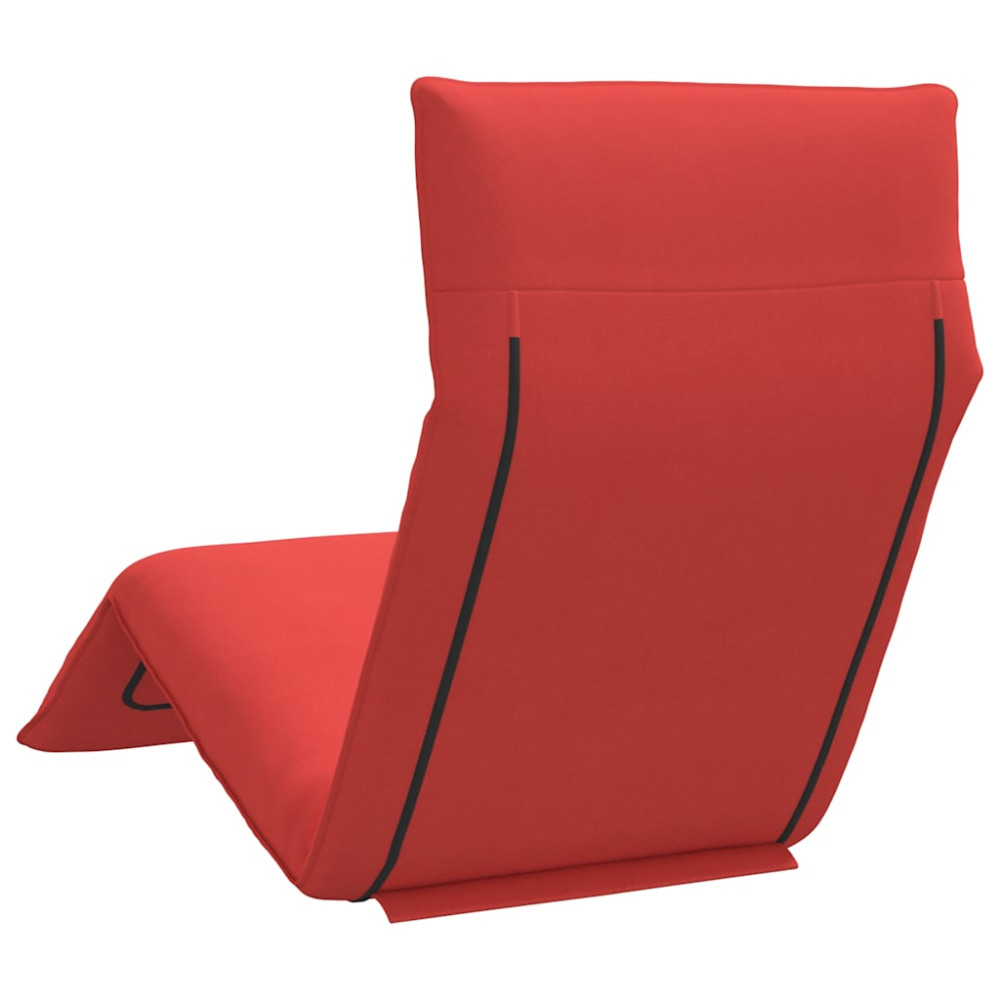 Produktbild för Hopfällbar solstol röd 175x54x8,5 cm oxfordtyg