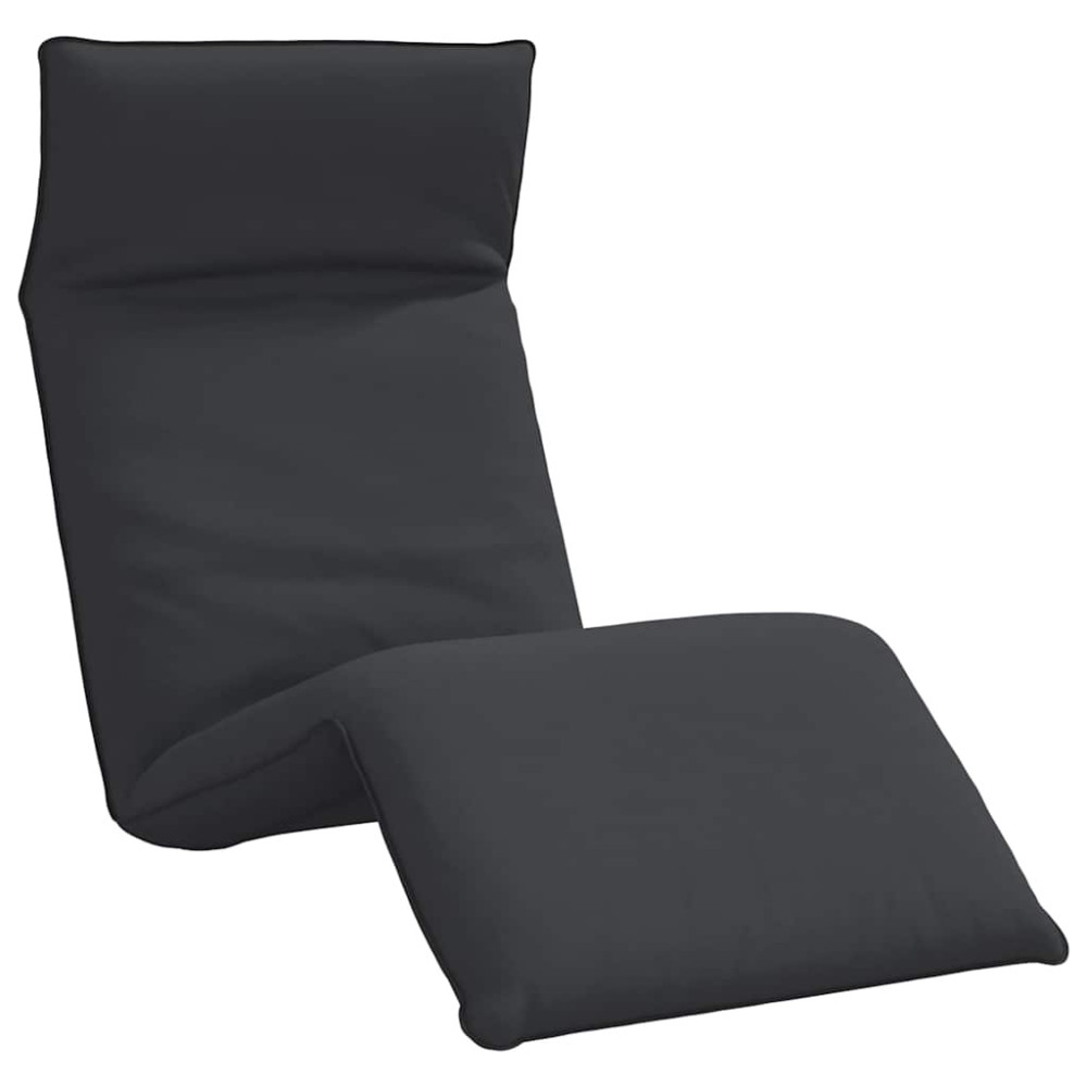 Produktbild för Hopfällbar solstol svart 175x54x8,5 cm oxfordtyg