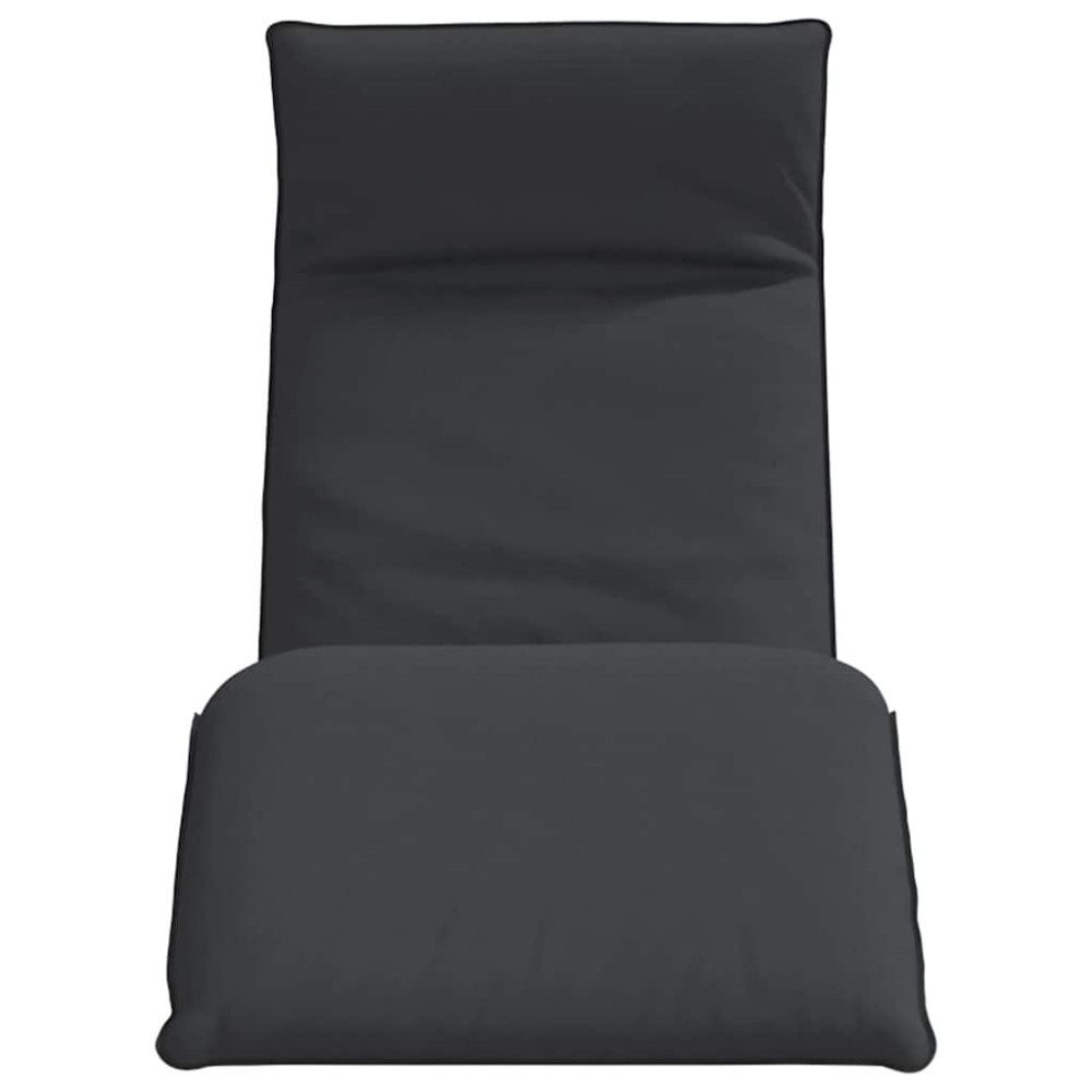 Produktbild för Hopfällbar solstol svart 175x54x8,5 cm oxfordtyg