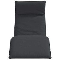 Produktbild för Hopfällbar solstol svart 175x54x8,5 cm oxfordtyg