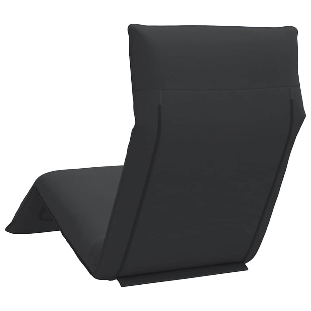 Produktbild för Hopfällbar solstol svart 175x54x8,5 cm oxfordtyg