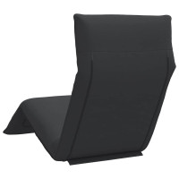 Produktbild för Hopfällbar solstol svart 175x54x8,5 cm oxfordtyg