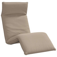 Produktbild för Hopfällbar solstol Taupe 175x54x8,5 cm Oxford tyg