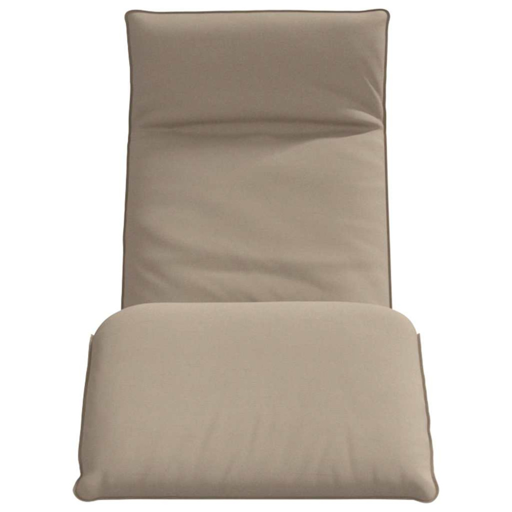 Produktbild för Hopfällbar solstol Taupe 175x54x8,5 cm Oxford tyg