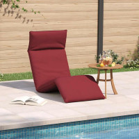 Produktbild för Hopfällbar solstol vinröd 175x54x8,5 cm oxfordtyg