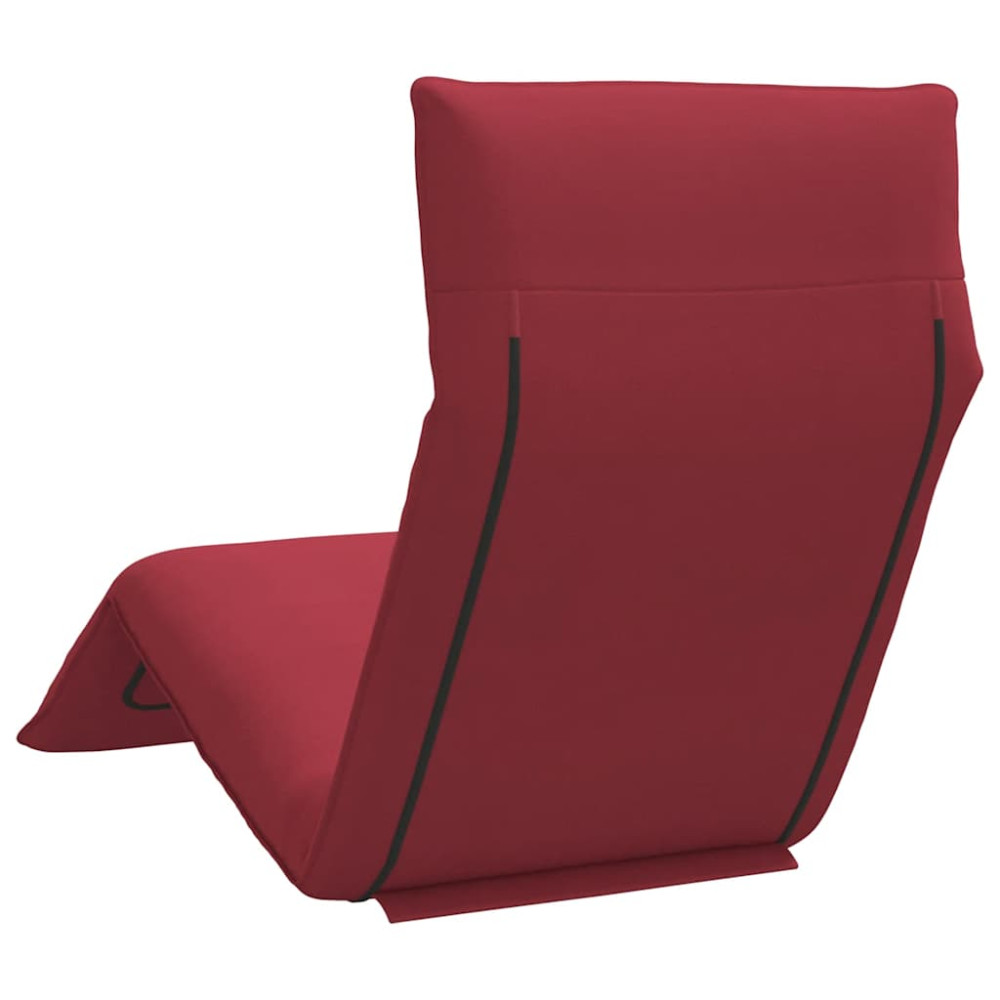 Produktbild för Hopfällbar solstol vinröd 175x54x8,5 cm oxfordtyg