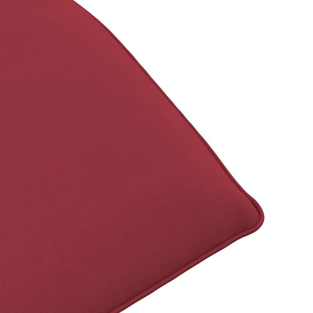 Produktbild för Hopfällbar solstol vinröd 175x54x8,5 cm oxfordtyg