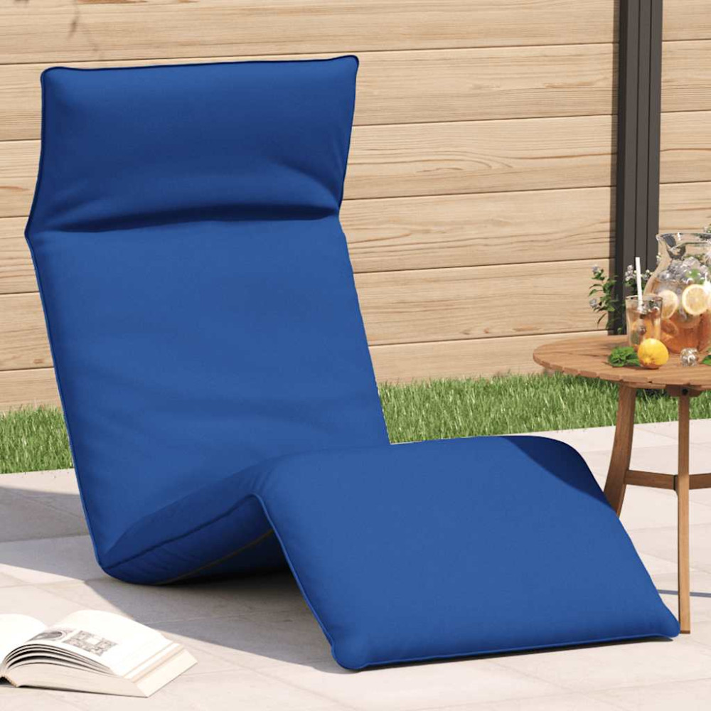 Produktbild för Hopfällbar solstol kungsblå 175x54x8,5 cm oxfordtyg