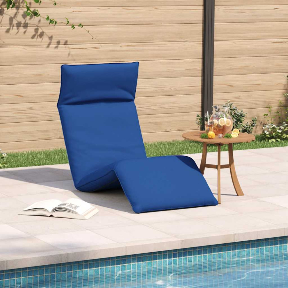 Produktbild för Hopfällbar solstol kungsblå 175x54x8,5 cm oxfordtyg