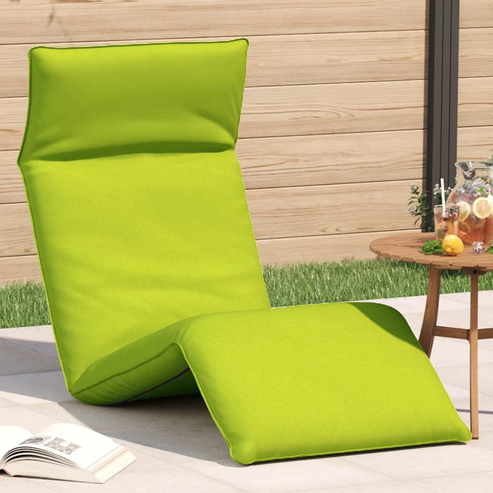 Produktbild för Hopfällbar solstol ljusgrön 175x54x8,5 cm oxfordtyg