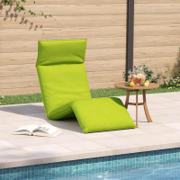 Produktbild för Hopfällbar solstol ljusgrön 175x54x8,5 cm oxfordtyg