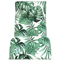 Produktbild för Hopfällbar solstol bladmönster 175x54x8,5 cm oxfordtyg