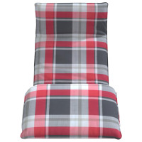 Produktbild för Hopfällbar solstol rödrutigt mönster 175x54x8,5 cm oxfordtyg