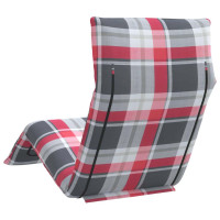 Produktbild för Hopfällbar solstol rödrutigt mönster 175x54x8,5 cm oxfordtyg