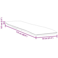 Produktbild för Hopfällbar solstol blå och vit 175x54x8,5 cm oxfordtyg
