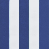 Produktbild för Hopfällbar solstol blå och vit 175x54x8,5 cm oxfordtyg