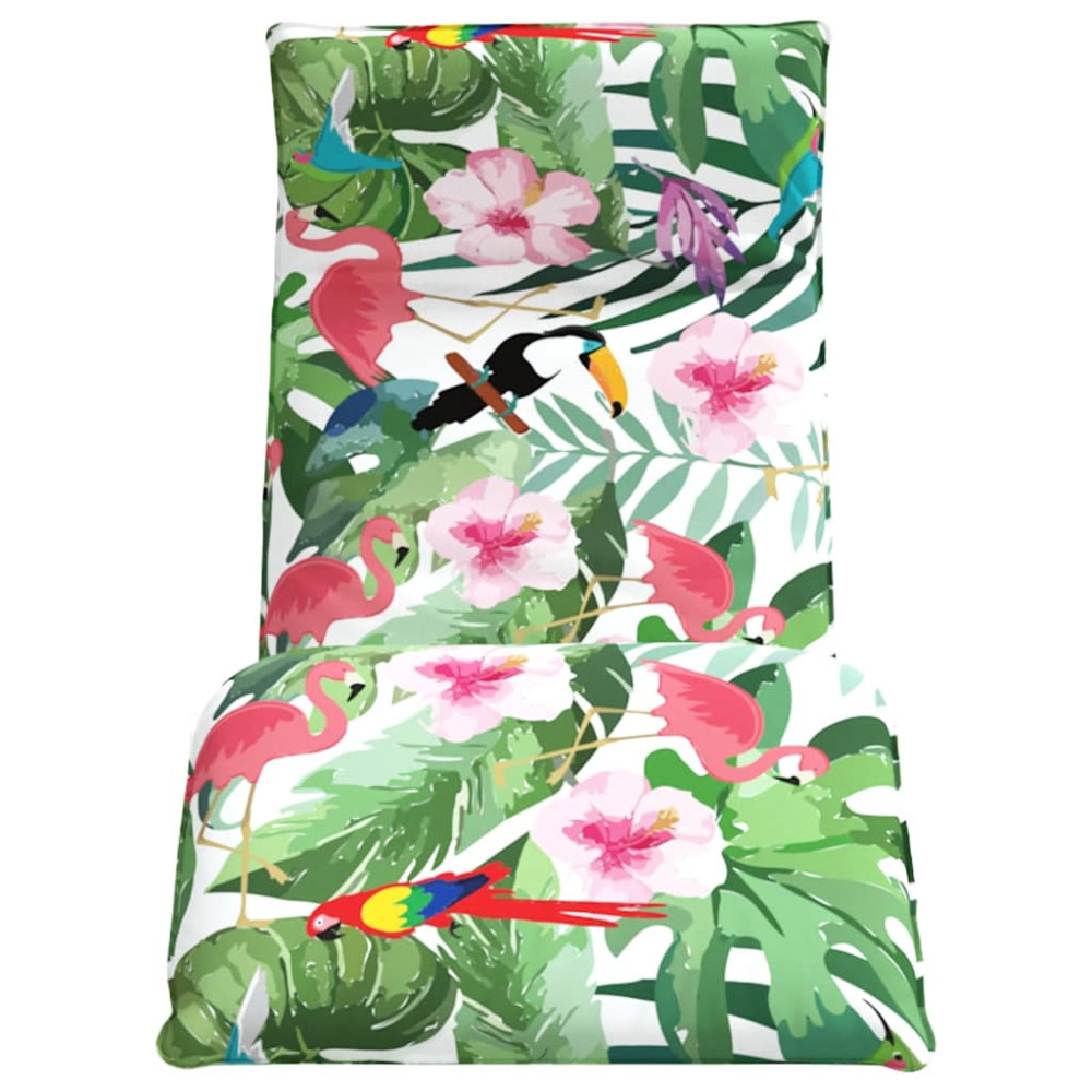 Produktbild för Hopfällbar solstol Flerfärgad 175x54x8,5 cm Oxford tyg