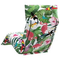 Produktbild för Hopfällbar solstol Flerfärgad 175x54x8,5 cm Oxford tyg