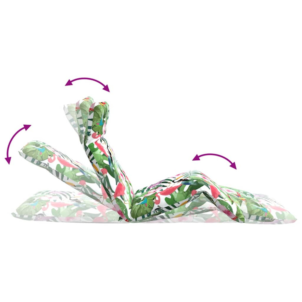 Produktbild för Hopfällbar solstol Flerfärgad 175x54x8,5 cm Oxford tyg