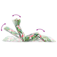Produktbild för Hopfällbar solstol Flerfärgad 175x54x8,5 cm Oxford tyg